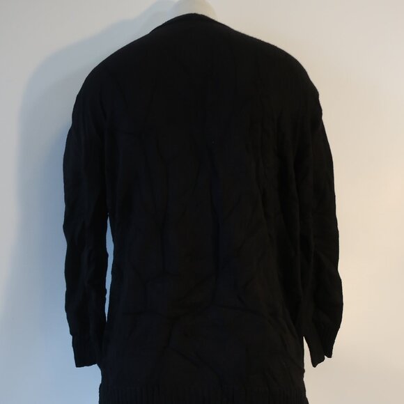 Womens Barbara Wells Black V-Neck Cardigan Sweater L - Picture 7 of 10